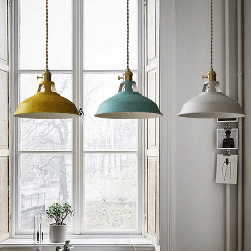 Skanto | Vintage pastell pendellampe - Metallisk eleganse - Myk atmosfære
