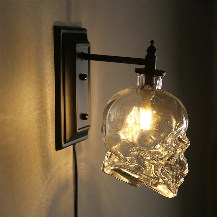 Skanto | Gotisk Hodeskalle Flaske Retro Vegglampe