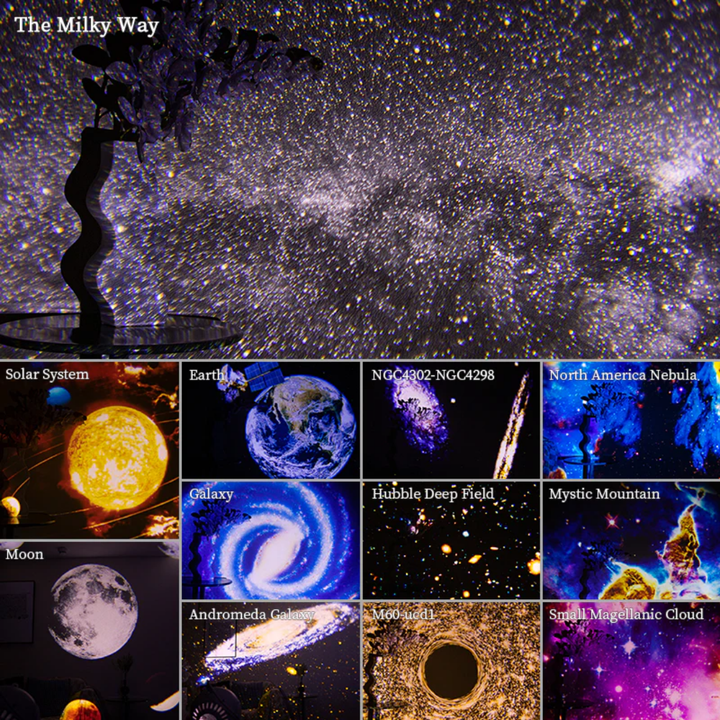 Skanto | StellarVista™ | 360° Planetarium Galakse Prosjektor | Full-Roms Dekning for Hjemmekino & Barnerom