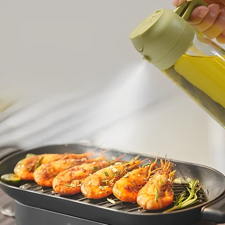 Skanto | 2-i-1 Olivenoljedispenser & Sprayer – Perfekt for Matlaging, Salater og BBQ