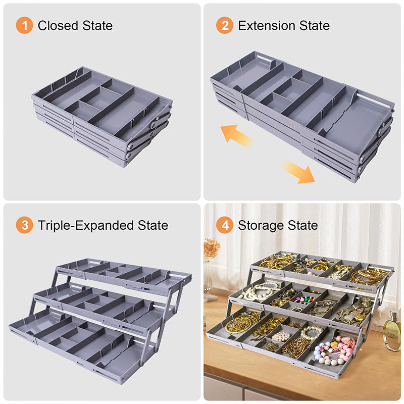 Skanto | Multi-Level Utvidbar Smart Skuffeorganisator