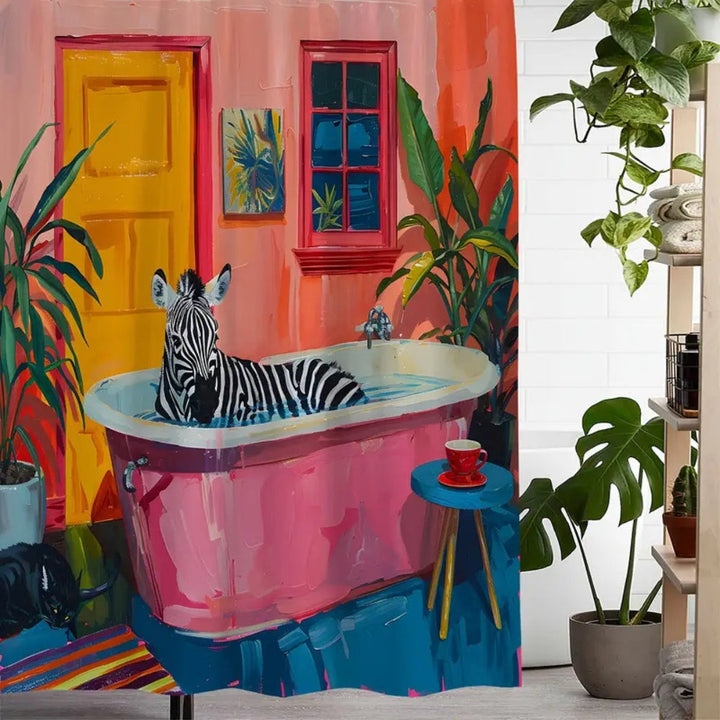 Skanto | Lekent Rosa Zebra Gardin