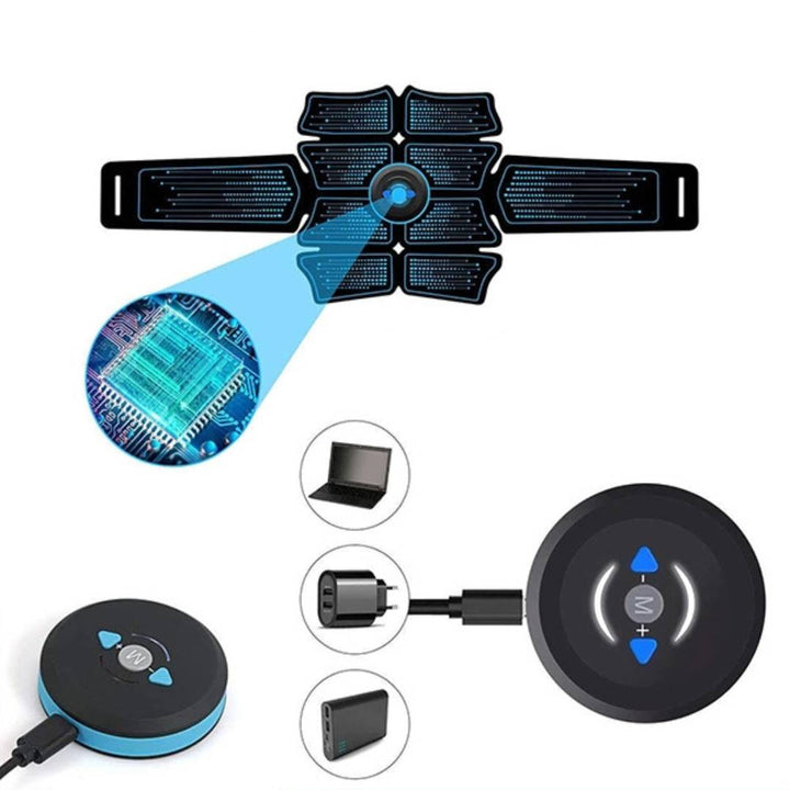 CorePulse Abdomenal Elektrisk Muskelstimulator | Belte for Muskeltoning - Magefettapning - Post-treningsgjenoppretting og Smertelindring Skanto
