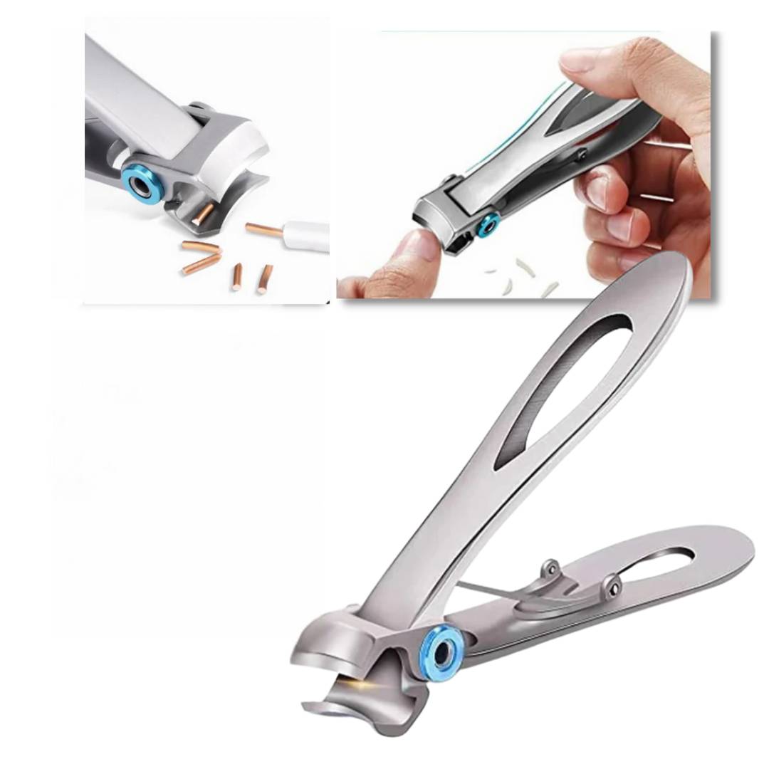 PrecisionTrim Rustfritt Stål Bred Kjevehåndklipper | for Tykke Negler - Skarpe Blader - Ergonomisk Design for Enkel Negleklipping Skanto