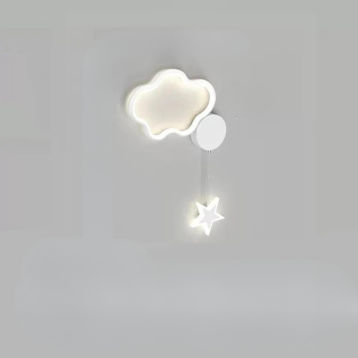 LumiDroom - Magisk Vegglampe med Stjerner og Måne Skanto