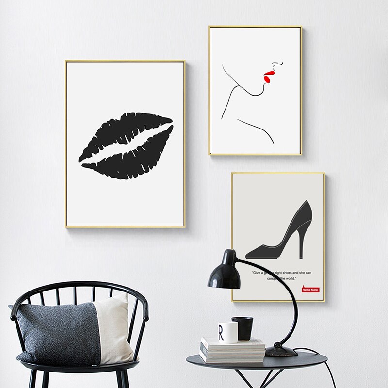 Makeup Lepper - Lerret Veggkunst Maleri