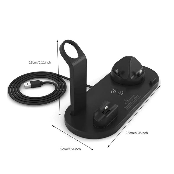 Skanto | 7-i-1 Trådløs Lade Stasjon med MagSafe & CryoBoost – Rask & Effektiv Lading for iPhone, Apple Watch, og Mer