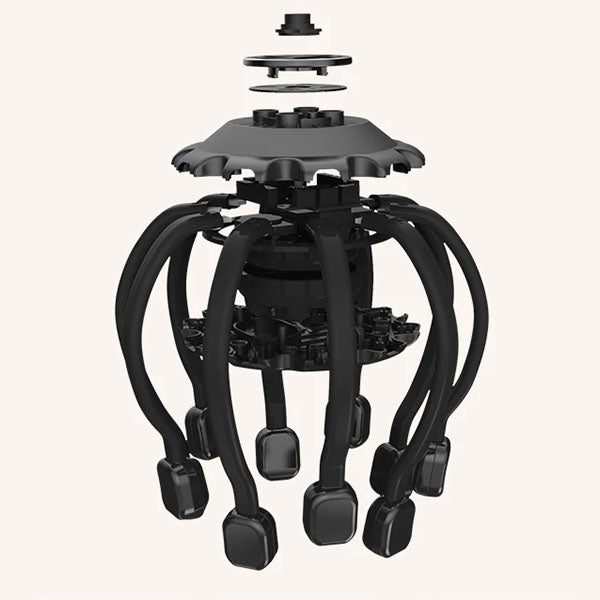 Skanto | Elektrisk Octopus Hode Massør - Beste Hode Massasje Maskin med Vibrasjons Terapi