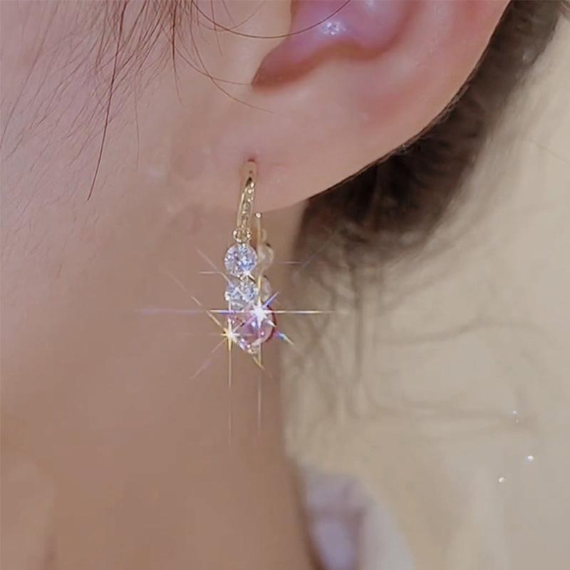Skanto | Gull Glitter Fargerike Zirkon Øredobber