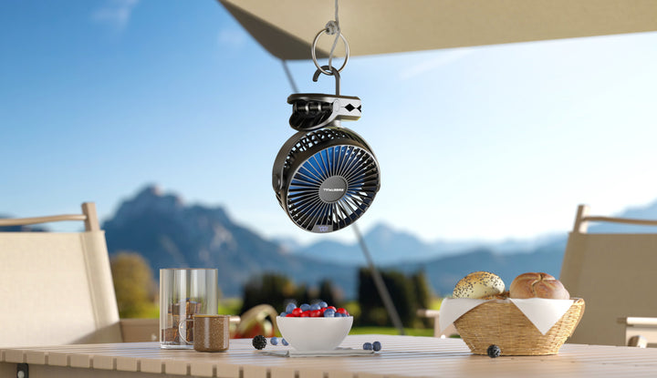 Bærbar klipsvifte - Batteridrevet barnevognsvifte | Skanto