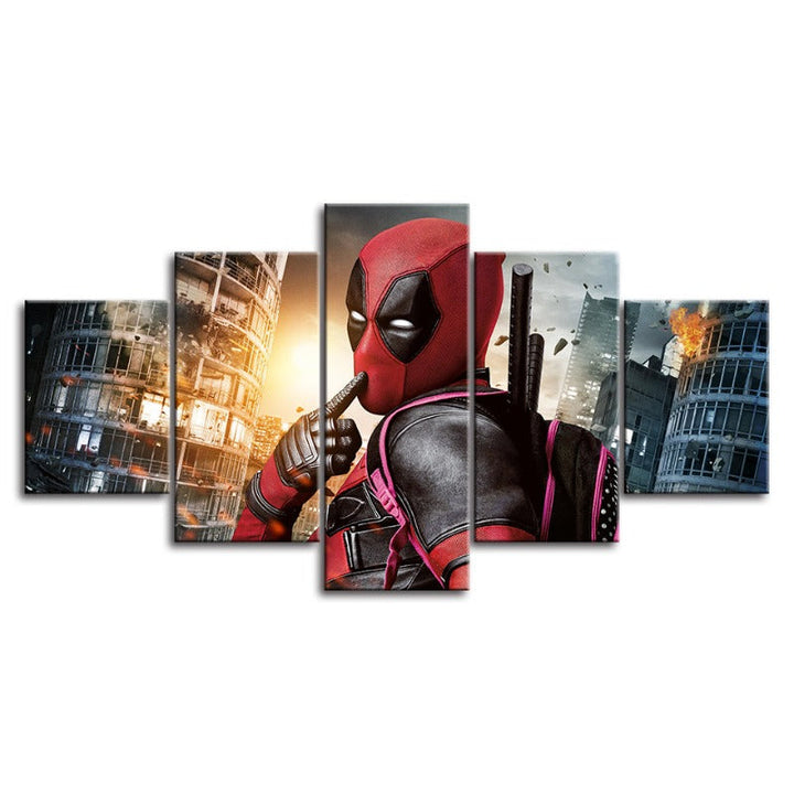 5 Pc Deadpool Canvas Wall Art Painting | Skanto