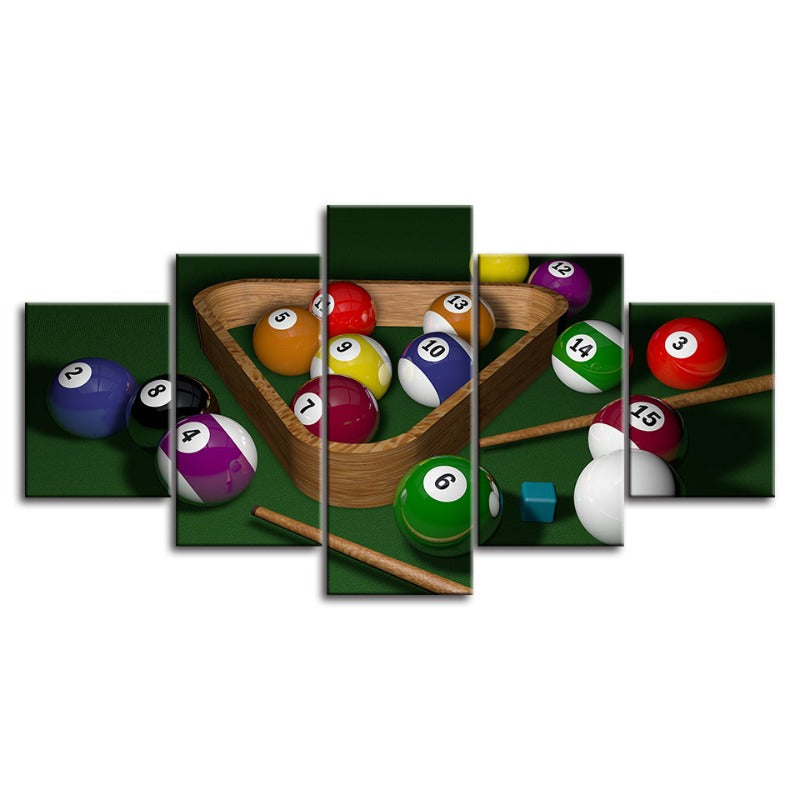 5-Piece Billiard Balls Canvas Wall Art Painting | Skanto