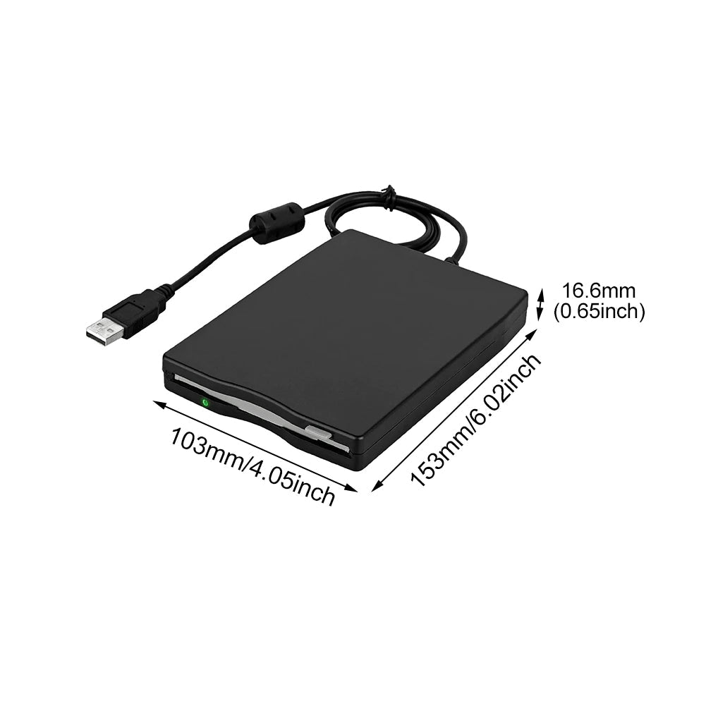 3.5" Ekstern Floppy Disk Stasjon | Skanto