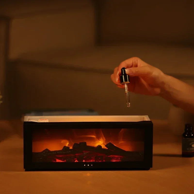 Skanto | Fjernkontroll Fargerik Flamme Kamin Aroma Diffuser