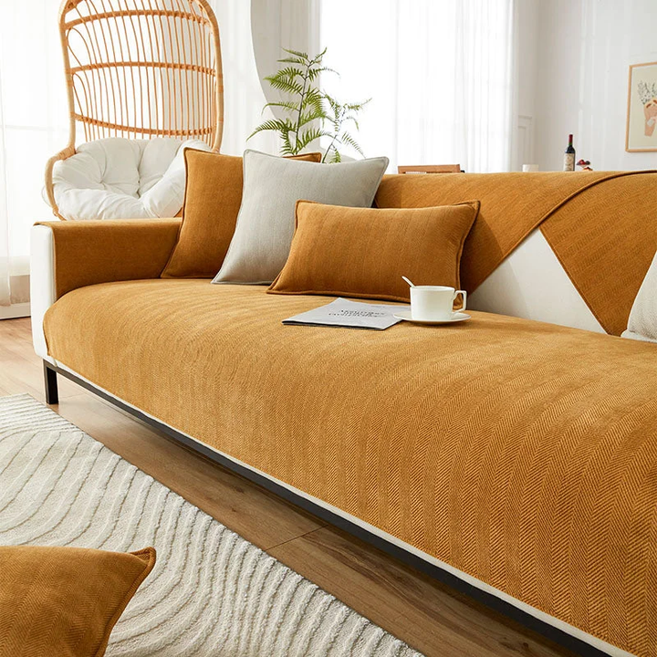 Herringbone Chenille Stoff Møbelbeskytter Sofatrekk | Skanto