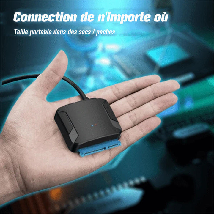 USB 3.0 til SATA III harddiskadapter | Skanto