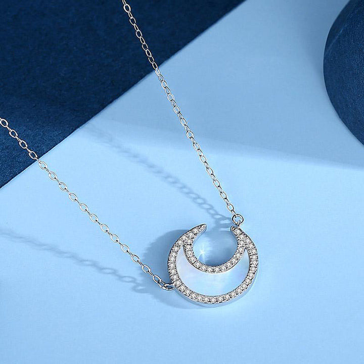 Skanto | Mote Rhinestone Måne Halskjede