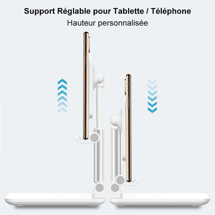 Skanto | Justerbar Ergonomisk Sammenleggbar Tablet/Telefon Stativ