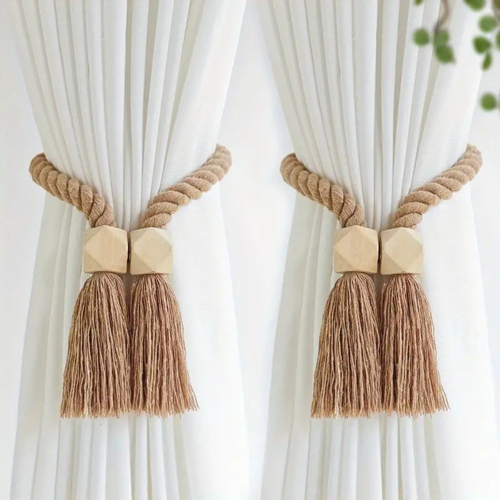 Skanto | Treperle Frynse Gardinholdere | 2Pcs Sett
