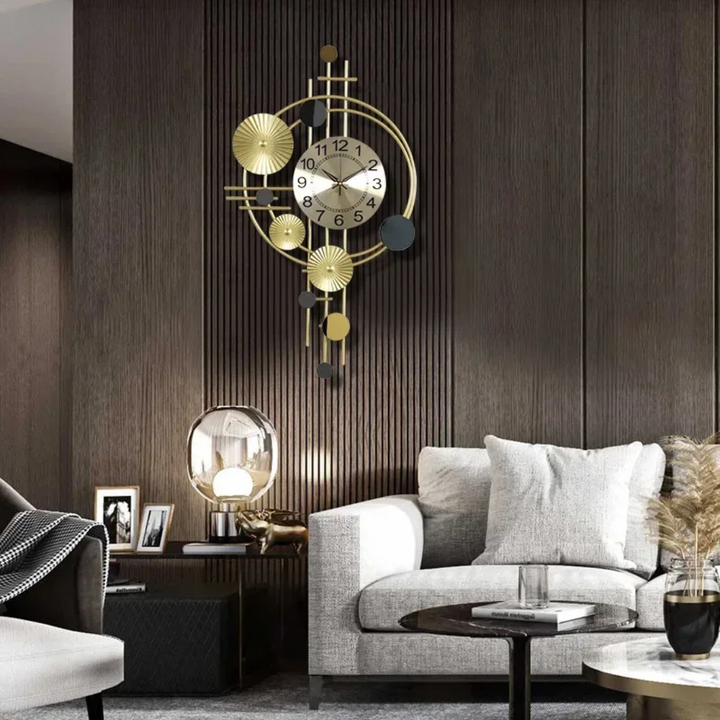 Skanto | Stor moderne metallveggklokke for stue