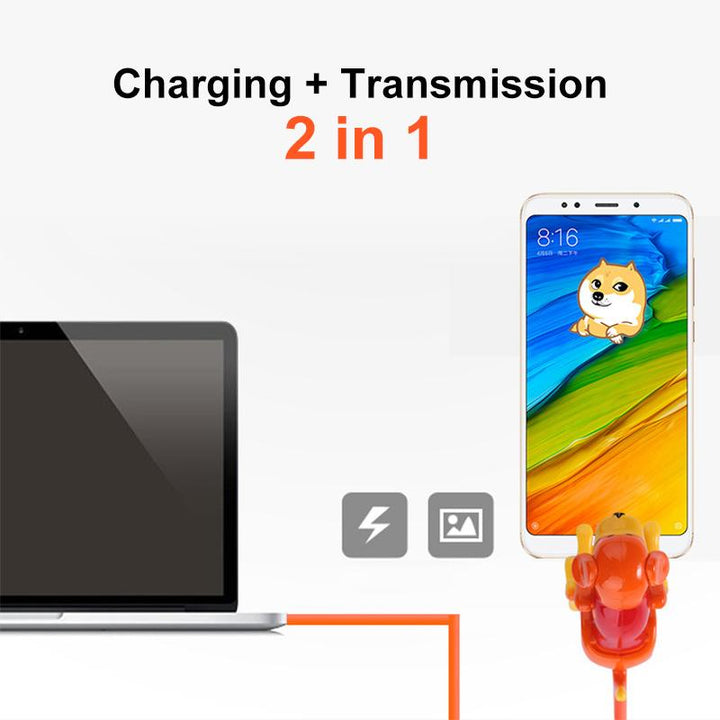 Skanto | Humoristisk Humpende Hund Rask Lader Kabel for iPhone