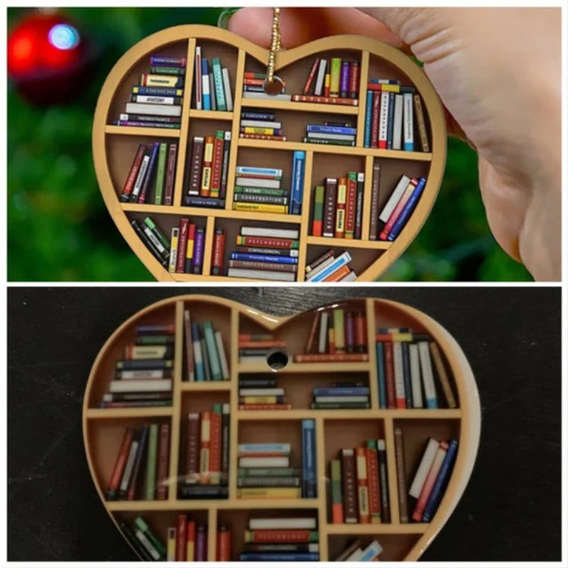 Søt Bokelskere Hjerte Ornament Bokhylle Dekorasjon | Skanto