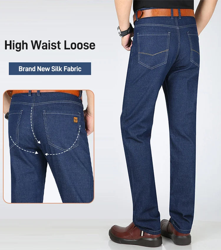 Skanto | Mulberry Silke Høy Elastisk Jeans