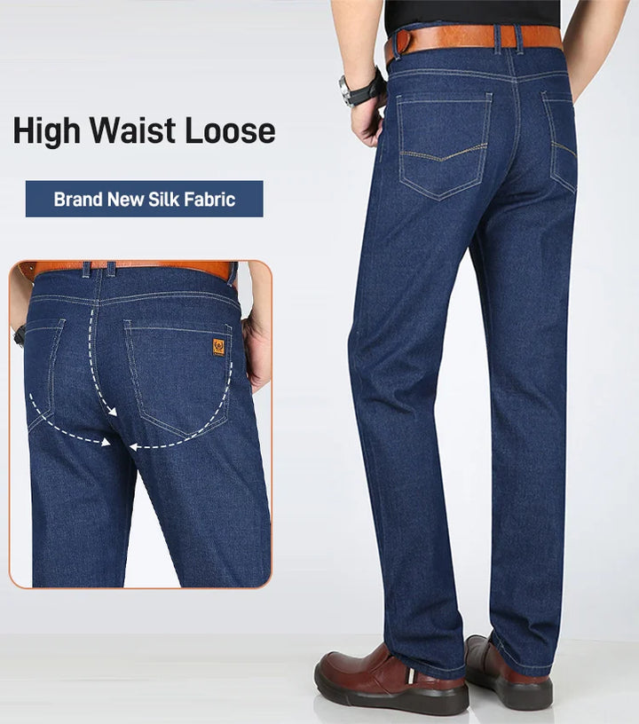 Skanto | Mulberry Silke Høy Elastisk Jeans