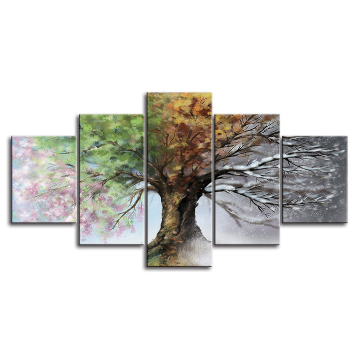 All Season Tree - Lerret Veggkunst Maleri | Skanto