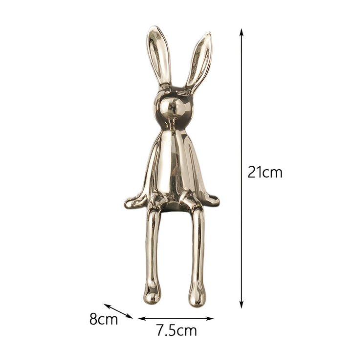 Skanto | Skinnende Keramisk Kanin Figurine
