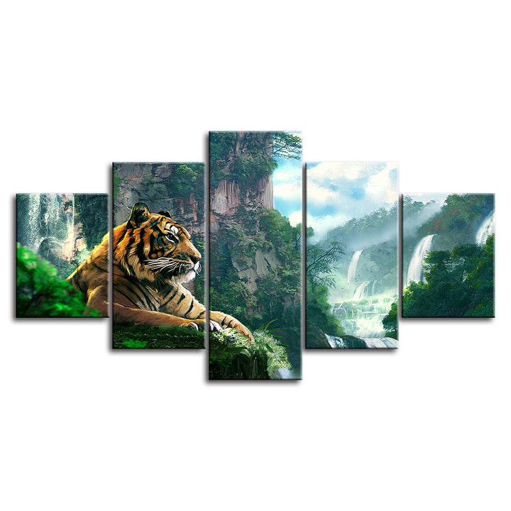 Tiger - Lærred Veggkunst Maleri
