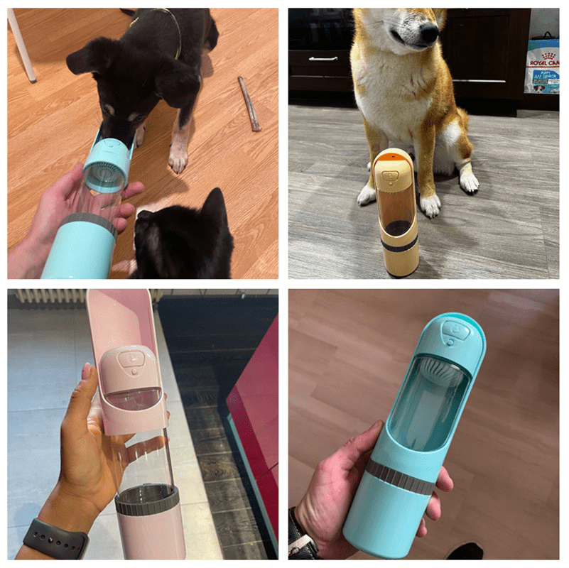 Skanto | 2-i-1 hundeflaske med mat- og vannskål