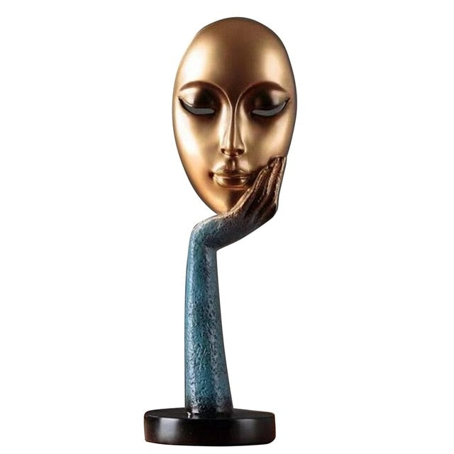 Moderne abstrakt menneskelig ansikt kunst statue | Skanto