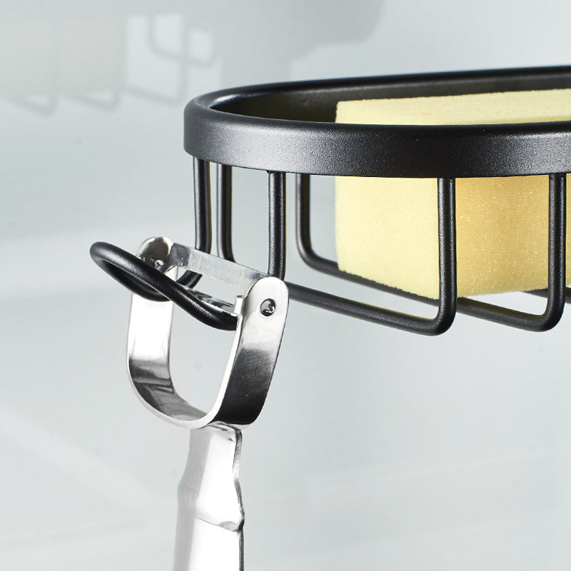 Skanto | Dusjholder for sjampo og såpe – Rustfritt aluminium – Sølv eller svart – Ingen boring