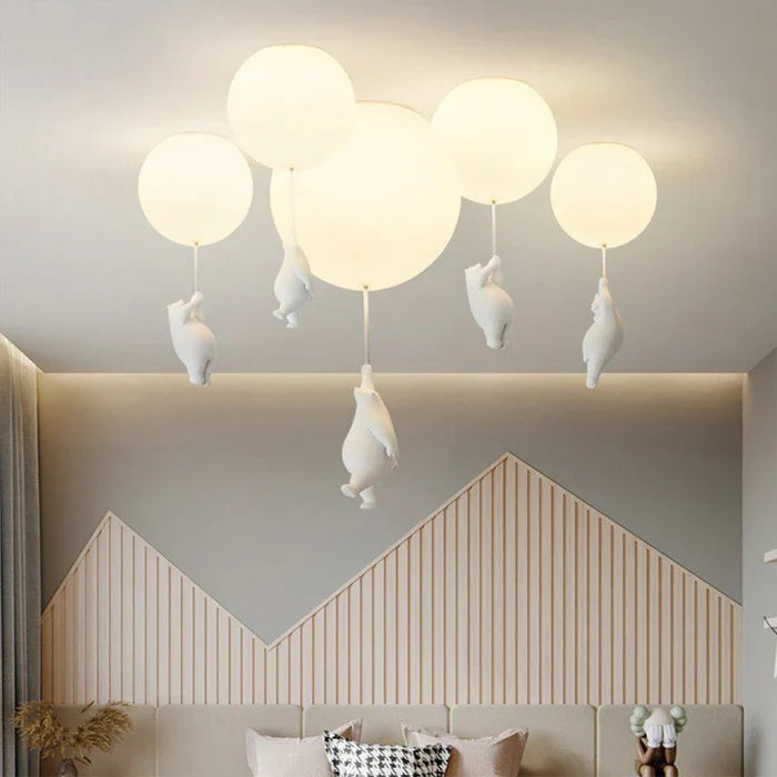 Skanto | Barnas Taklampe med Bamse og Ballong - CloudBear