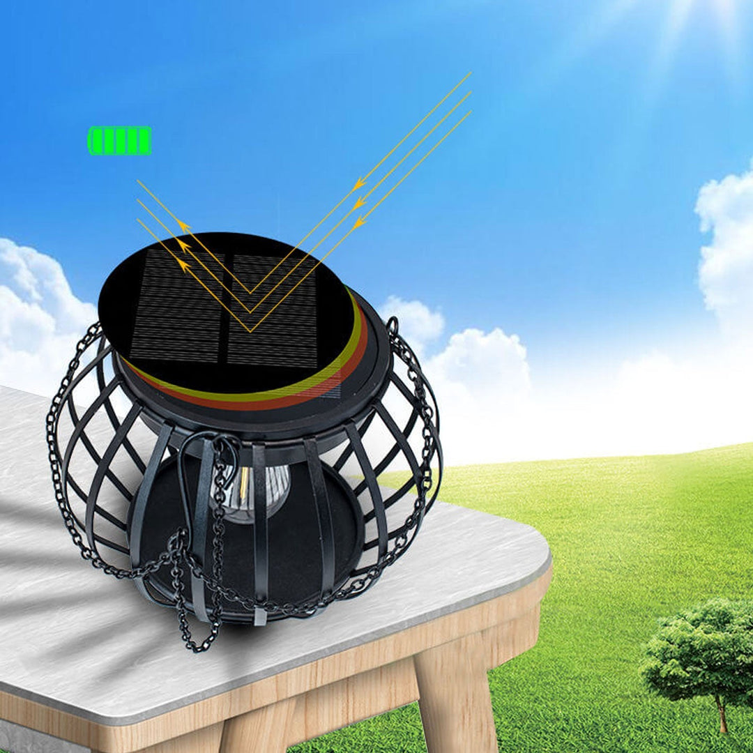 Solcelle Gresskar Lantern Design LED Utendørs Henge Dekorativt Lys | Skanto