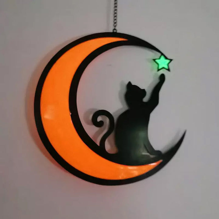 Skanto | Moon Cat Dekorasjon Anheng laget av Akryl