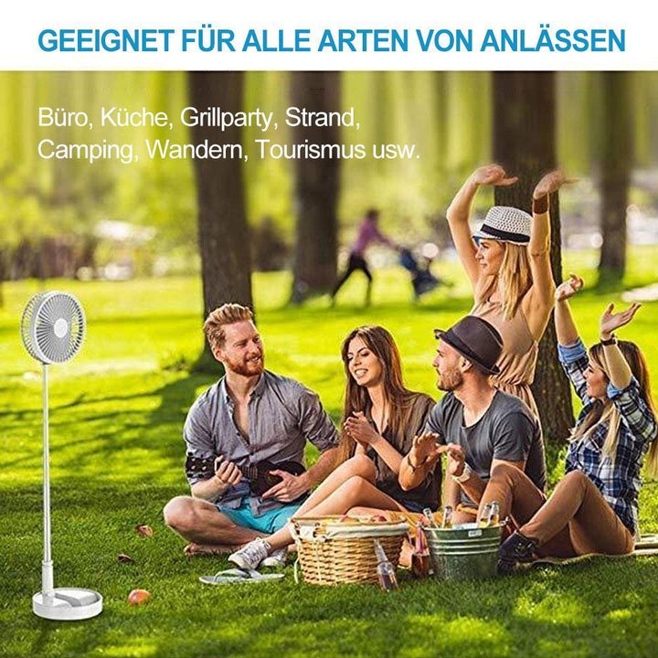 Teleskop sammenleggbar USB-ladbar vifte | Skanto