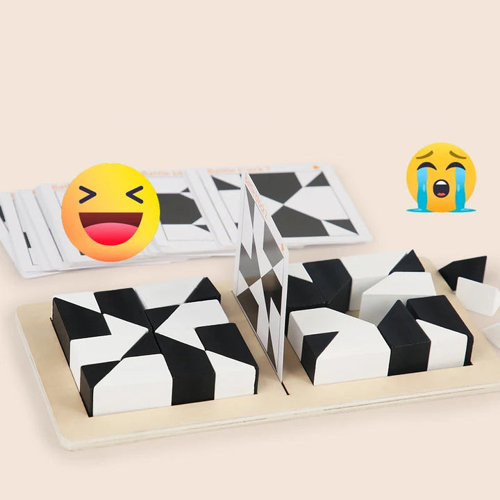 Tangram-puslespill fra tre