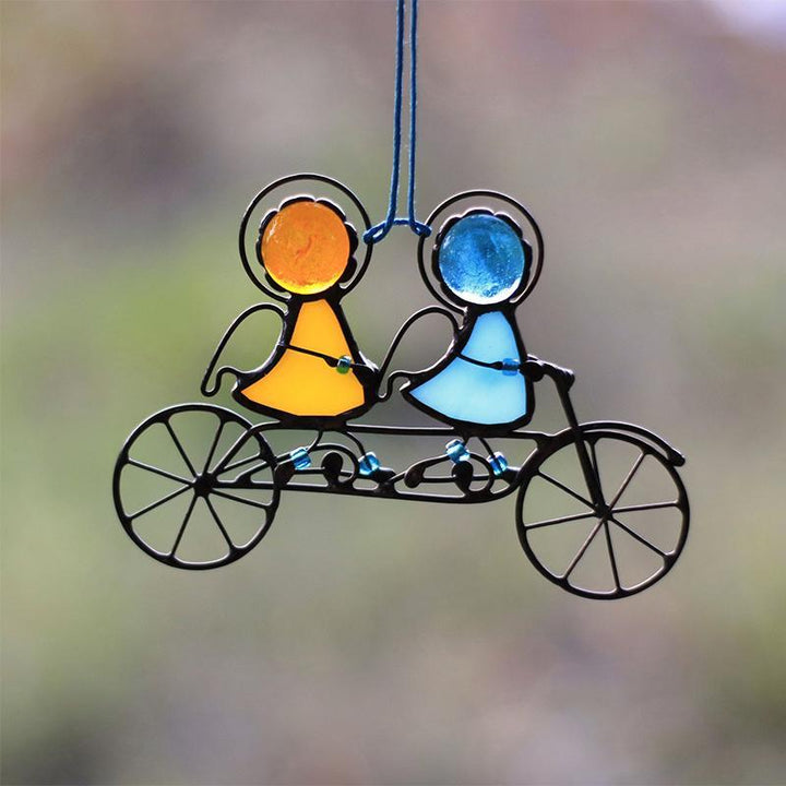 Solfanger, vindusoppheng, blyglass art