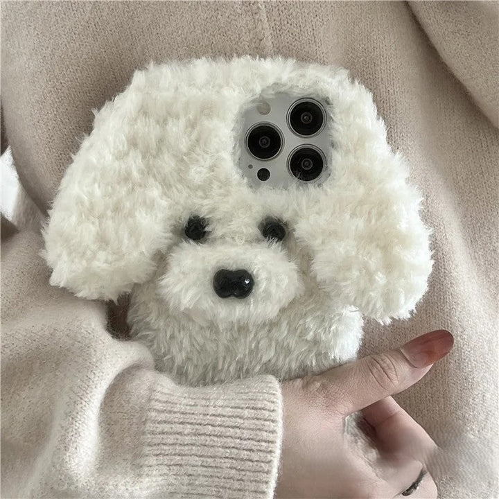 Skanto | Søt Hund Fluffy Snuggly iPhone Etui