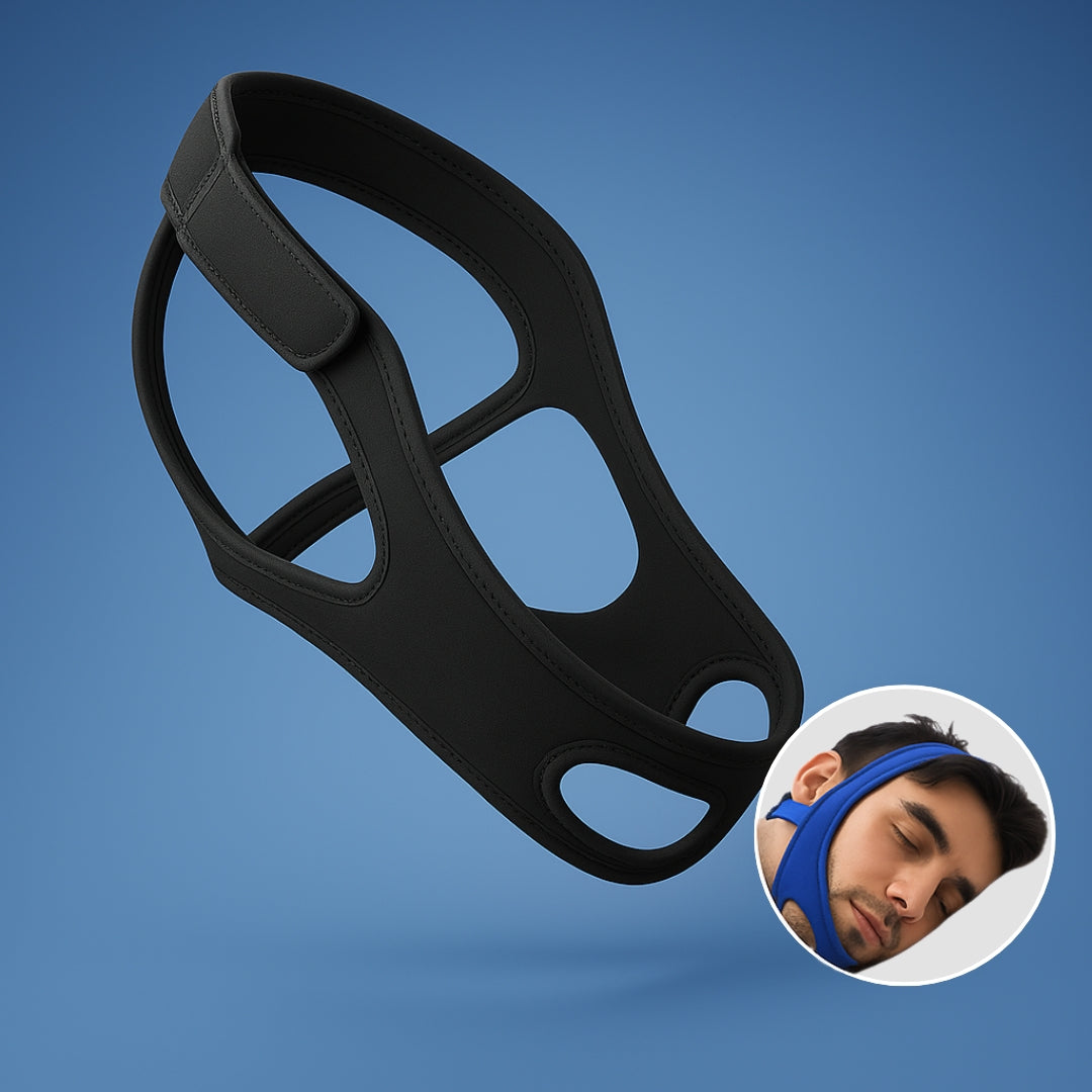 QuietNight | Anti Snoring Chin Strap – Søvnapné Lettelse – Pustende & Justerbar – For Voksne Som Søker Bedre Søvn Skanto