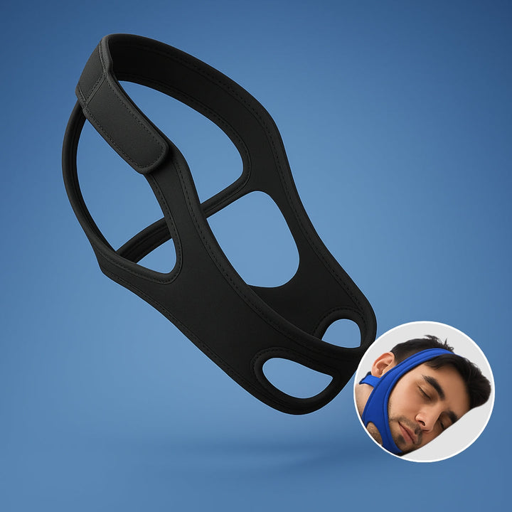 QuietNight | Anti Snoring Chin Strap – Søvnapné Lettelse – Pustende & Justerbar – For Voksne Som Søker Bedre Søvn Skanto