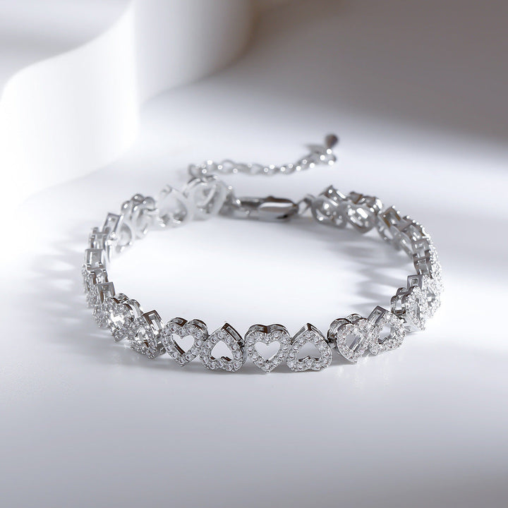Skanto | Love Hearts Diamant Armbånd
