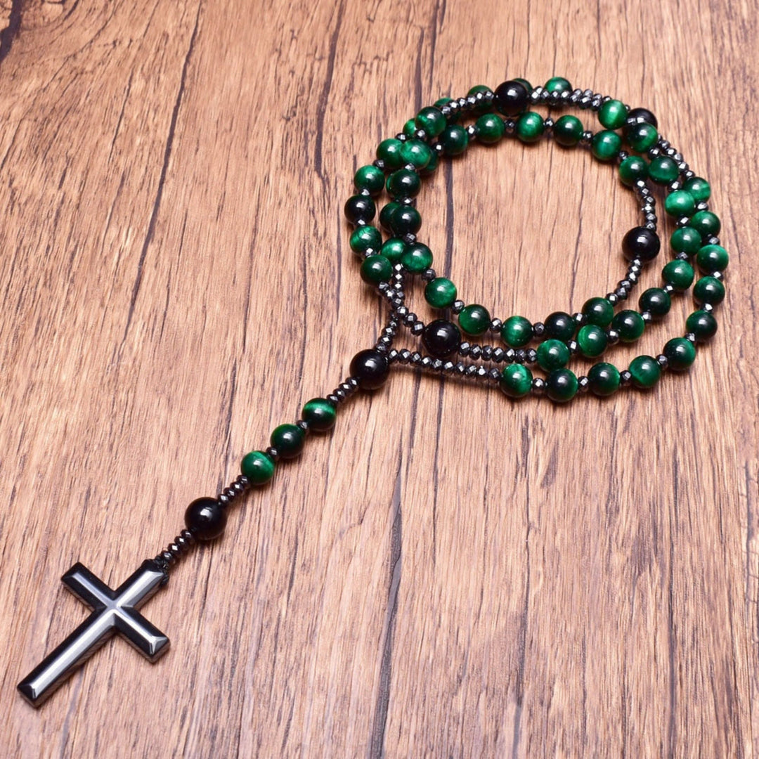 Skanto | Orion Spirituell Halskjede med Tigerøye & Lapis Lazuli – Herres rosary