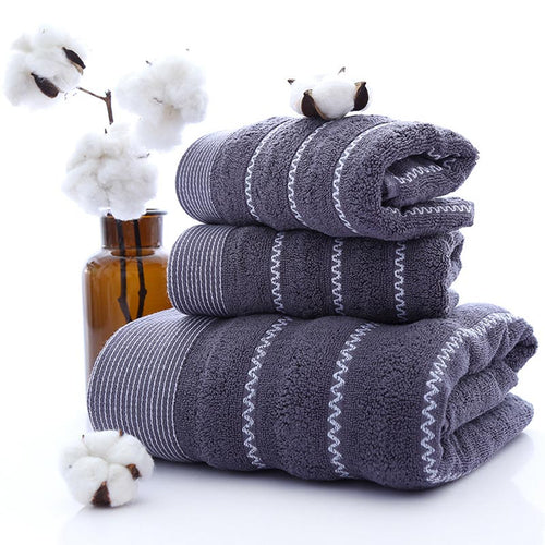Striped Badehåndkle Bad håndkle Sett 100% Bomull | Skanto