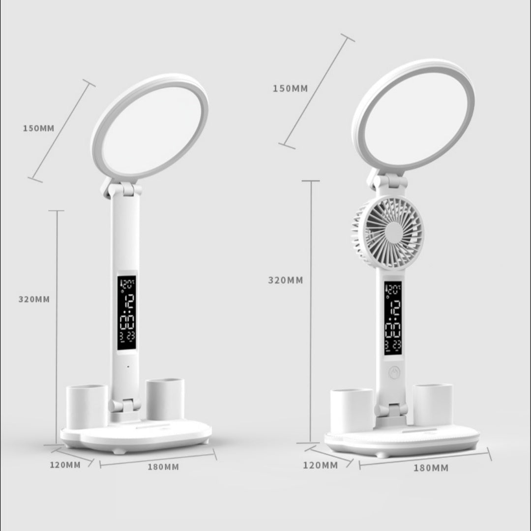 LED klok bordlampe med USB. | Skanto