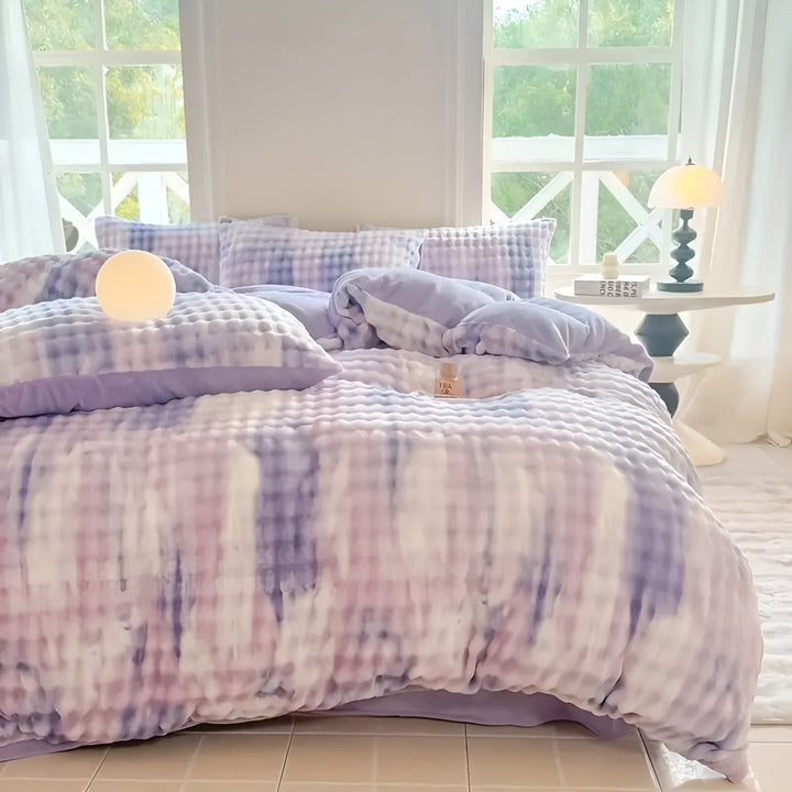 Koselig sengetøysett i plysj – varmt og mykt for høst og vinter | ReversiSkantoe-design laget av kaninpels og melkefløyel