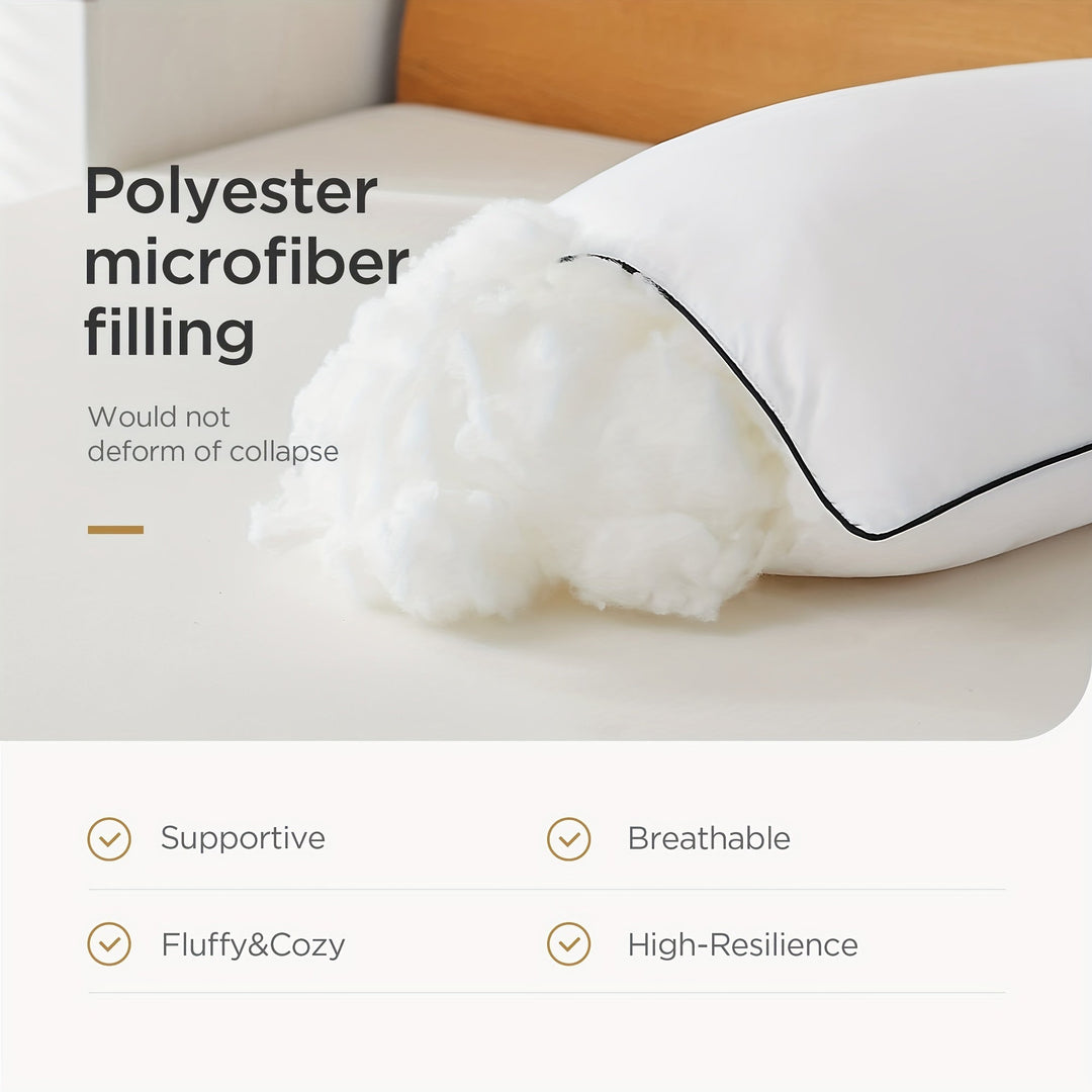 Kjølepute for søvn – Luksus hotellkvalitet med 3D microfiber fyll og pustende trekk – Ideell for side-, rygg- og mage-sovne, dronningstørrelse | Skanto