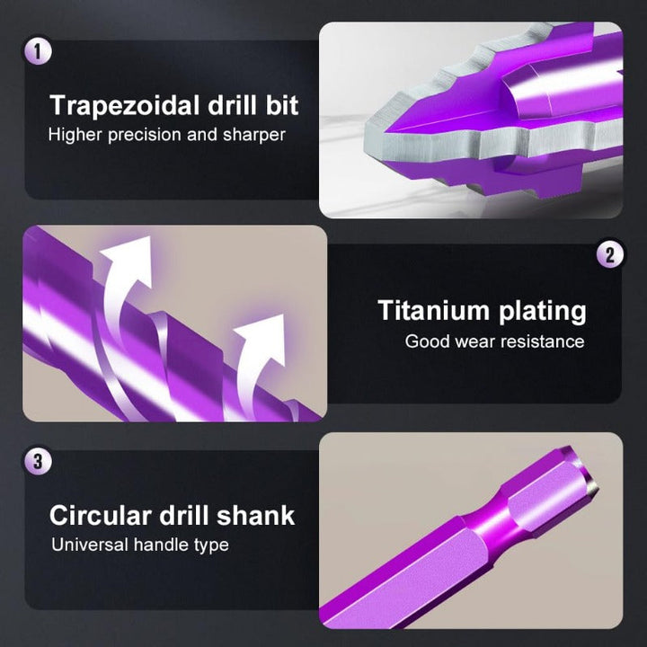 Woyuosn VioletShield Quad-Edge Drill Set Skanto